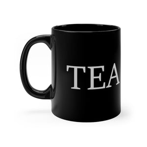 Tea Time Large Black 11oz Mug